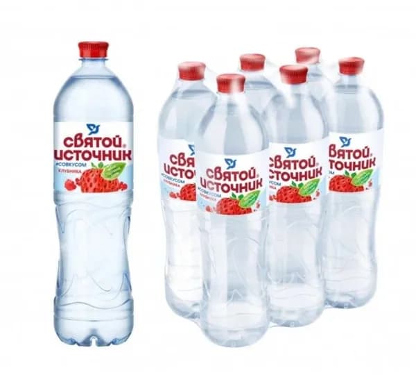 Святой Источник 1,5л.*6шт. Негаз Клубника