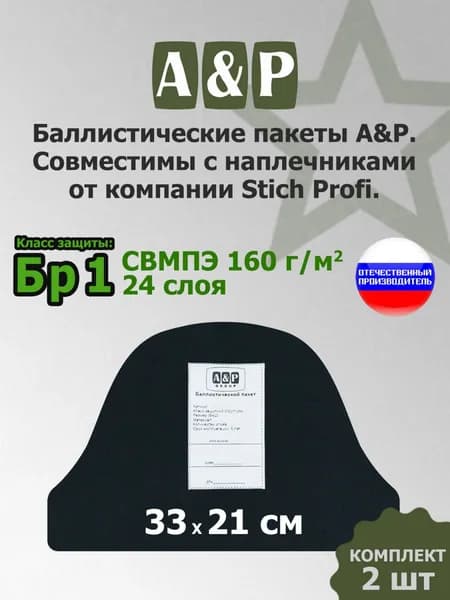 Баллистический пакет в наплечники от Stich Profi. Класс защитной структуры Бр 1.