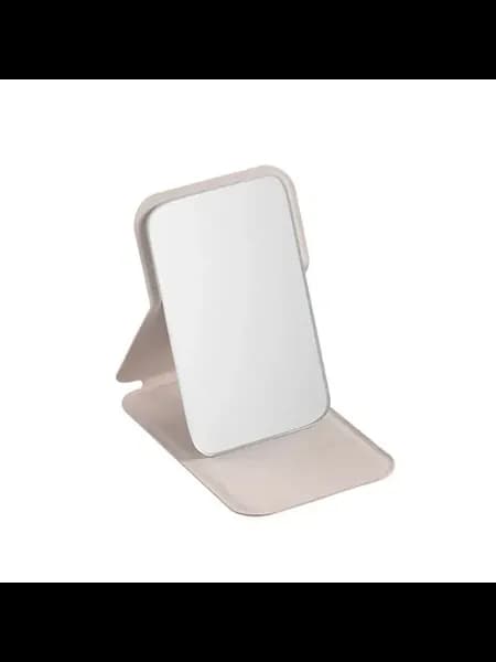 Складное зеркало для макияжа White, PU Leather