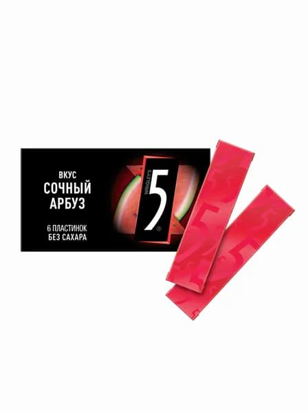 Жевательная резинка без сахара Five Сочный арбуз, 15,6 г