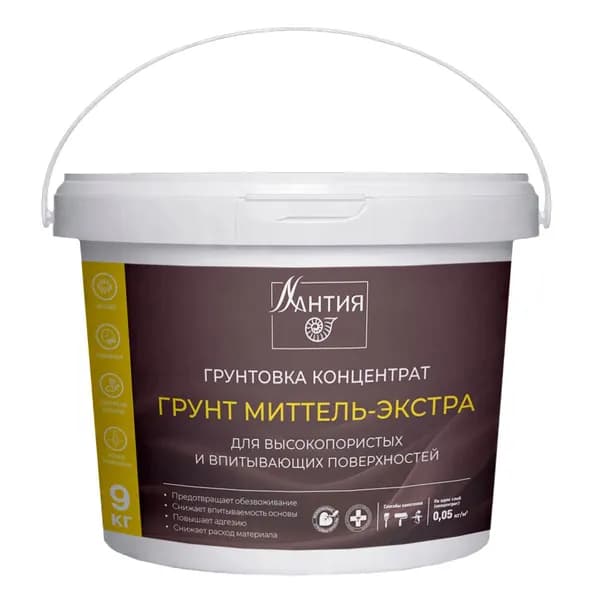Грунт Миттель Экстра/ Мантия/ концентрат для особо впитывающих, пористых оснований/ 1 кг/ n14