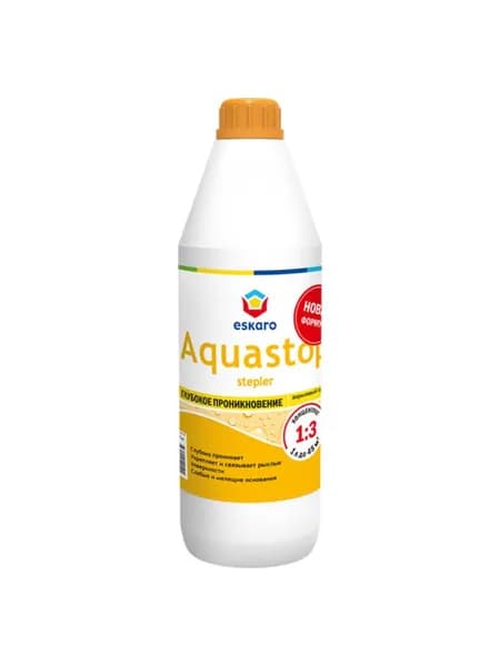 Грунт акриловый ESKARO Aquastop Stepler укрепляющий концентрат 1л