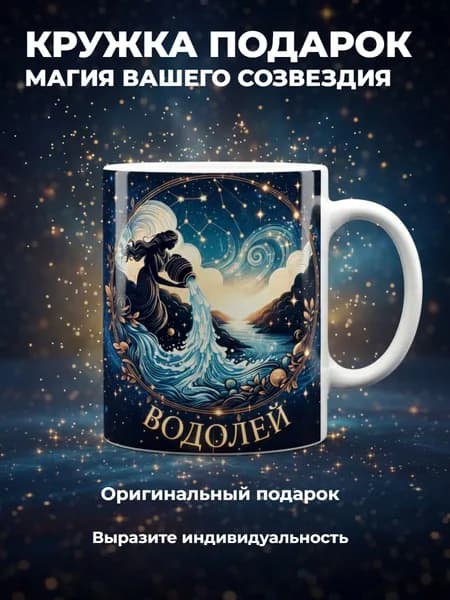Кружка Подарочная по гороскопу Знак зодиака Водолей