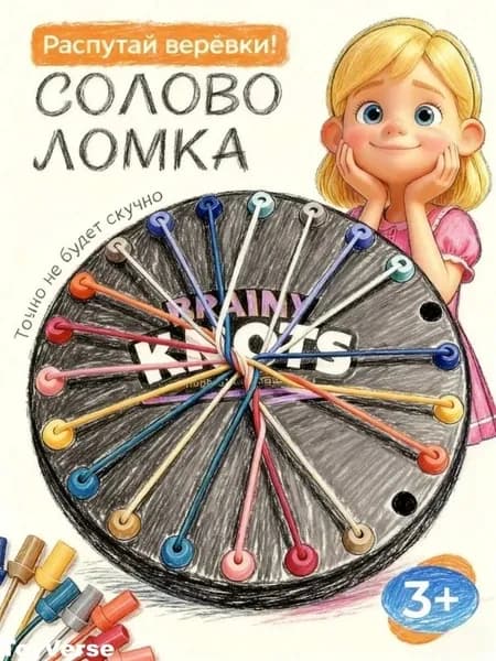 головоломки для детей распутай веревки/Интерактивный игра