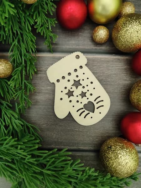 Деревянная новогодняя елочная игрушка для росписи