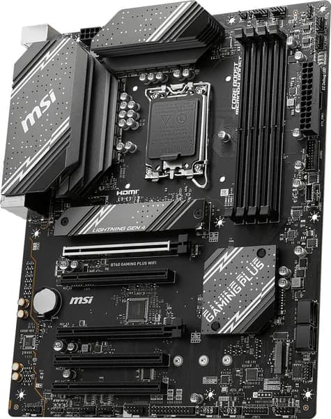 Мат.плата 1700 B760 GAMING PLUS WIFI MSI (4xDDR5/4xSATA/2xM.2/5xPCI-Ex16/HDMI+DP/6xUSB+Type-C)
