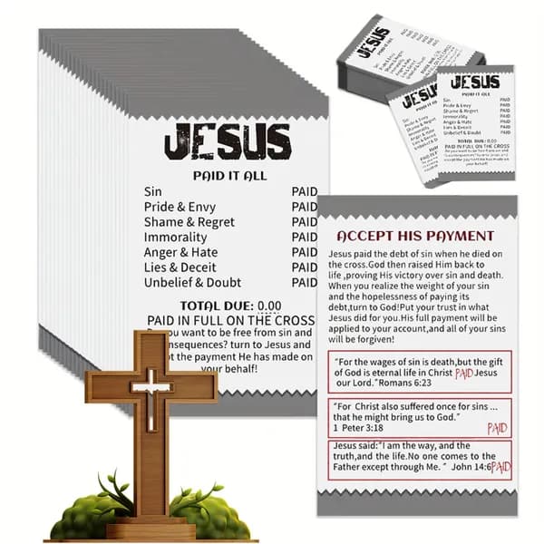 Евангельские карточки на испанском языке Jesus Paid It All , 100 шт., размер 90 54 мм