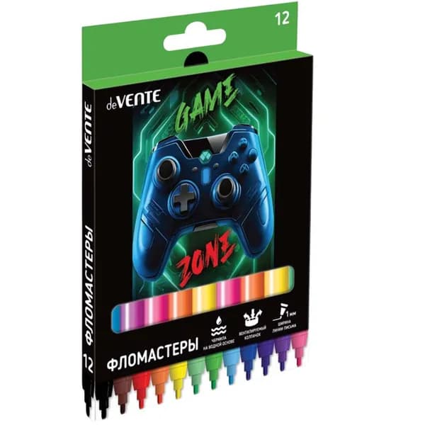 deVente Gamer Фломастеры, 12 цветов