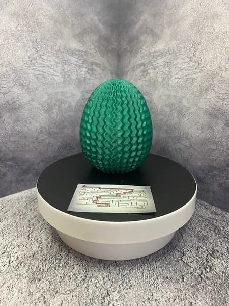 Подарочная коробка-головоломка, сюрприз, конверт для денег "Яйцо", изумрудный