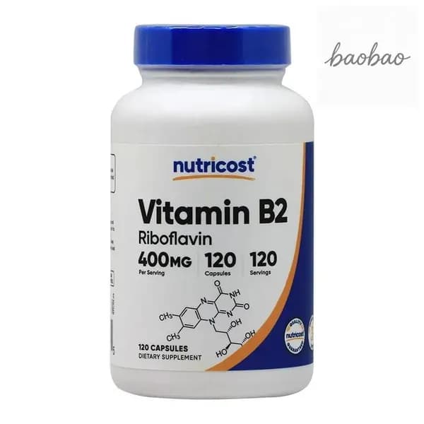Nutricost витамин b2 рибофлавин 400 мг 120 капсул
