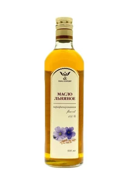 Dial-Export/ Масло льняное Flax oil, нерафинированное, 500 мл