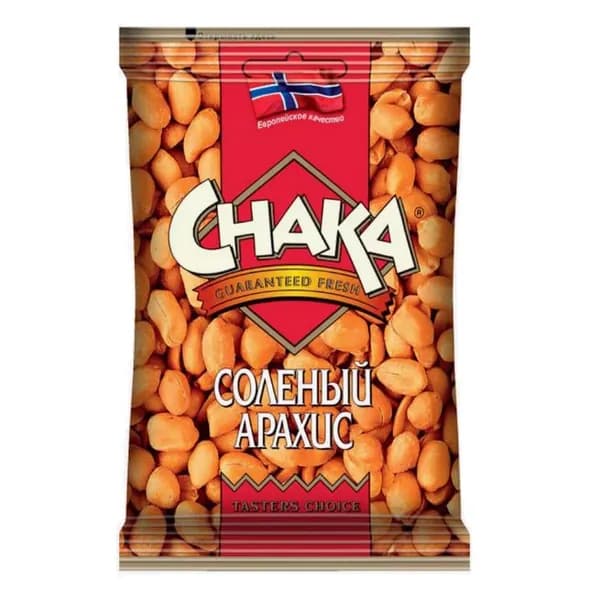 CHAKA Арахис с солью, 50 г, 25 шт в коробке