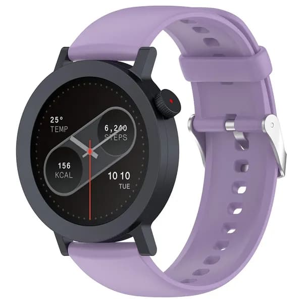 Силиконовый ремешок для смарт-часов CMF Watch Pro2 и CMF Watch Pro1, фиолетовый, с металлической застёжкой