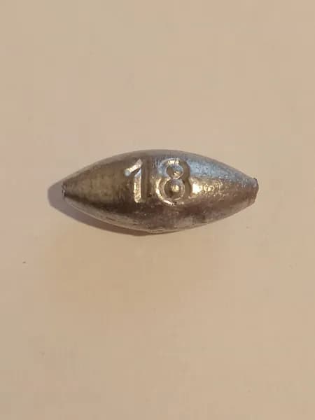 Грузило Оливка Скользящая 18,0 г. 7 шт.