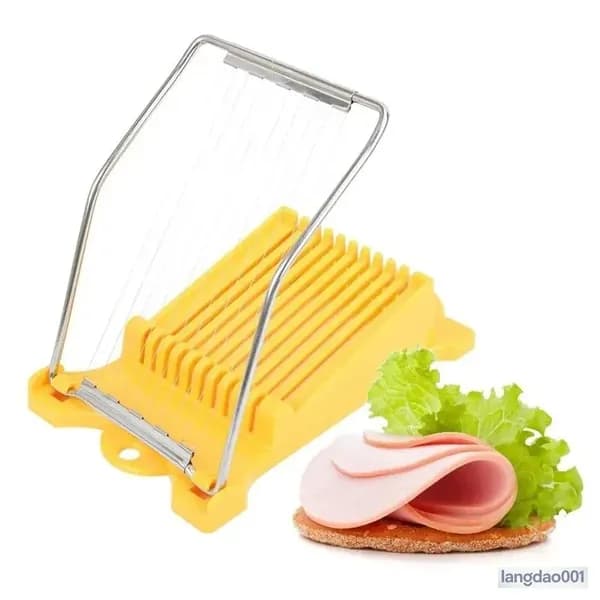 Ломтерезка для ветчины, яиц и продуктов, жёлтая, 225x125 мм