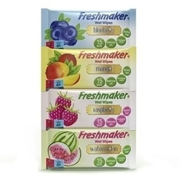 Салфетки влажные Freshmaker Фруктовые 15 шт (аромат по наличию)