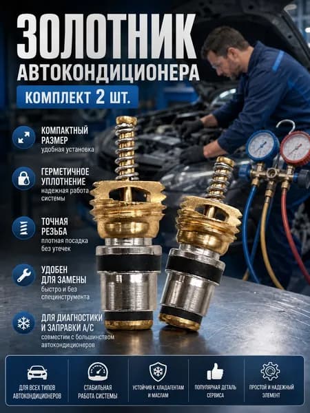 Вентиль для автокондиционера, арт. AutoParts_LV_16182100356-D2, 2 шт.