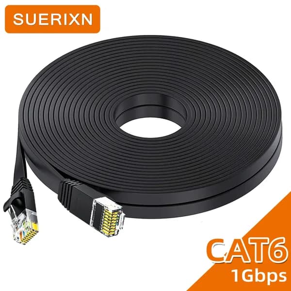 Кабель для интернет-соединения RJ-45/RJ-45, 0.1 м, черный матовый