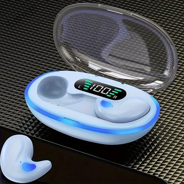 Наушники беспроводные с микрофоном, Bluetooth, USB Type-C, синий