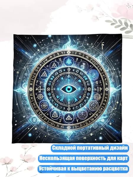 Мягкая долговечная ткань для алтаря, складной дизайн, подходит для гаданий, - 60х60см
