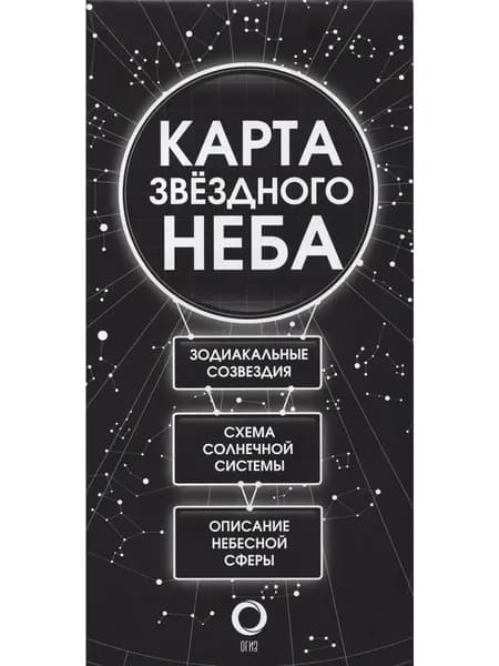 Карта звездного неба складная двусторонняя А1 ОГИЗ