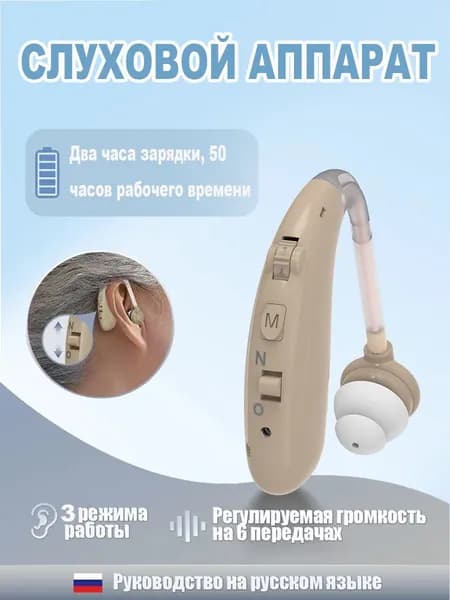 Слуховой аппарат для пожилых людей с зарядными устройствами усилитель звука