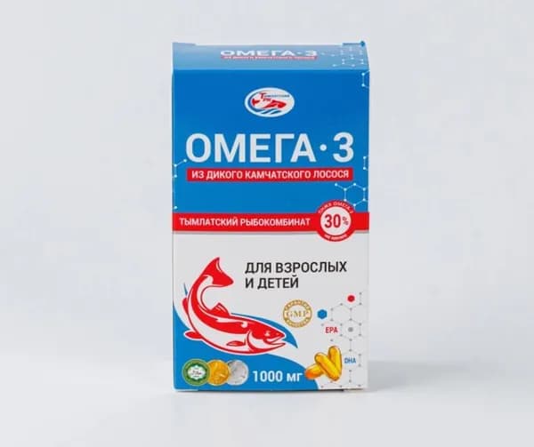 Омега-3 из дикого камчатского лосося, 1000 мг, 42 кап.