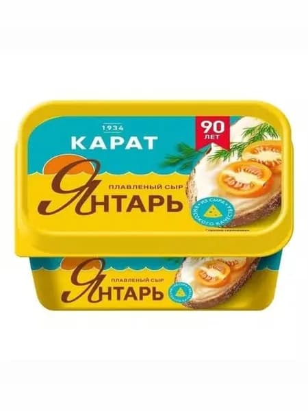 Сыр плавленый Карат Янтарь 45% БЗМЖ 400 г