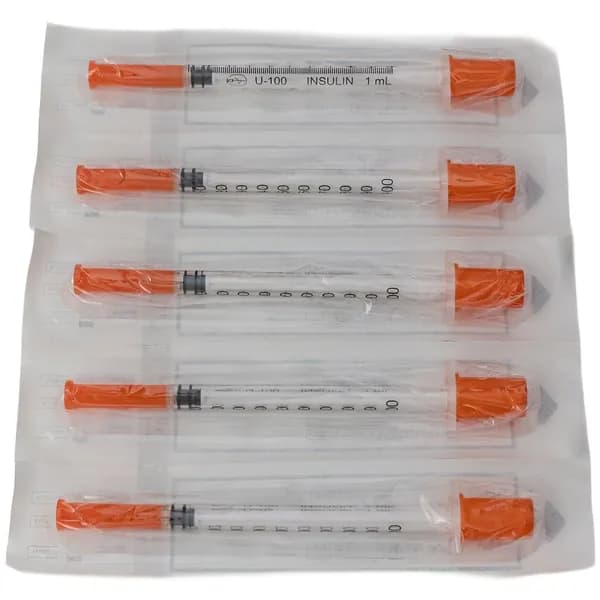 Шприц инсулиновый 1мл U-100 интегрированная игла 31G 0,26 х 8 мм (20 шт.), Mesolife