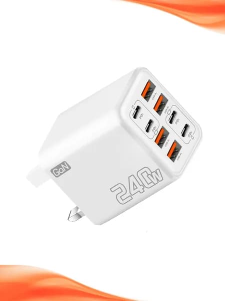 Зарядное устройство 240W USB Hub на 8 портов, Белый