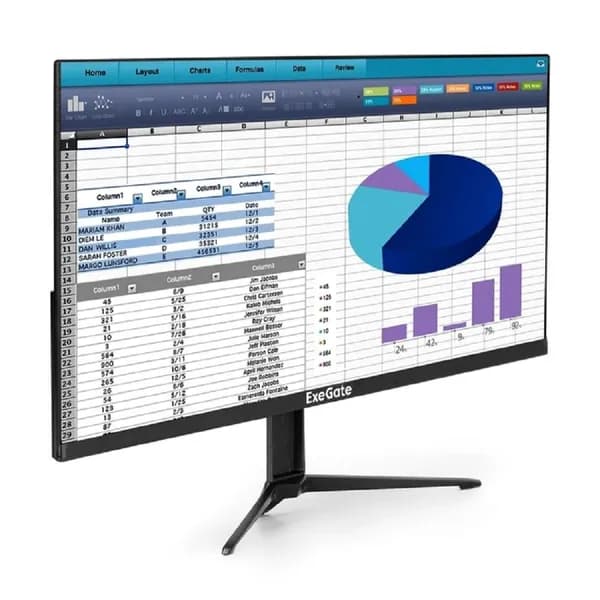 ExeGate 23.8" Монитор (EX300348RUS), IPS, 1920x1080, 100 Гц, черный