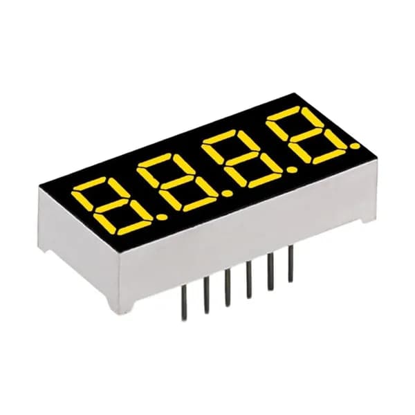4-разрядный красный LED-дисплей, - Всего тенисто-желтого цвета а
