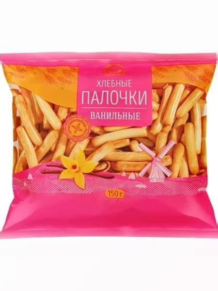 Палочки хлебные ванильные 3 уп.по 150 гр .