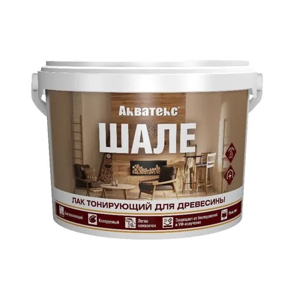 Лак для древесины Акватекс Шале, тонирующий, сосна, 0.9 кг