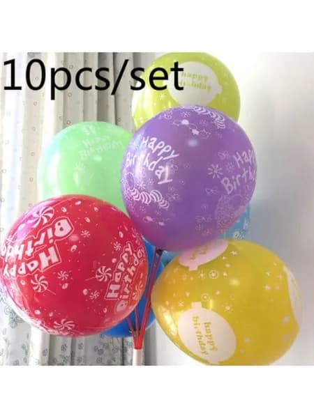 10pcs / lot 12-дюймовые латексные воздушные шары Funny Letter Printed Balloon для счастливого дня рождения Bachelorette Color R