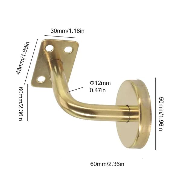 Нержавеющая сталь против стены кронштейн поручня лестницы 60*60mm FLAT