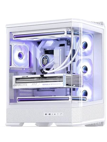 Компьютерный корпус Jonsbo D400 белый, ATX / Micro-ATX / m-ITX, USB Type-C, без блока питания