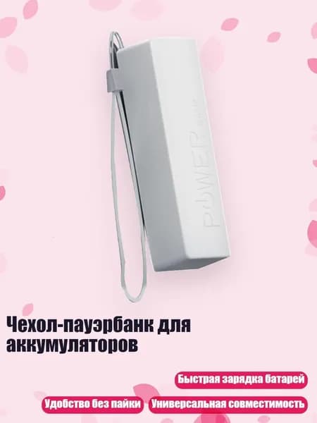 Чехол-пауэрбанк для аккумуляторов, Белый