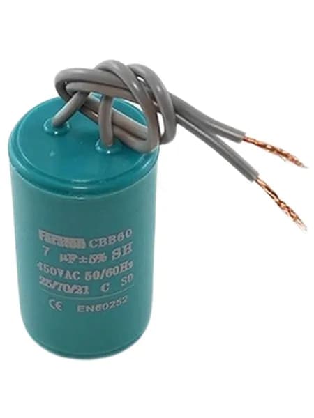 Конденсатор пусковой CBB60-K, 7 мкФ, 450В, 2L, 30x30x53 мм, FARATON (комплект 2 шт)