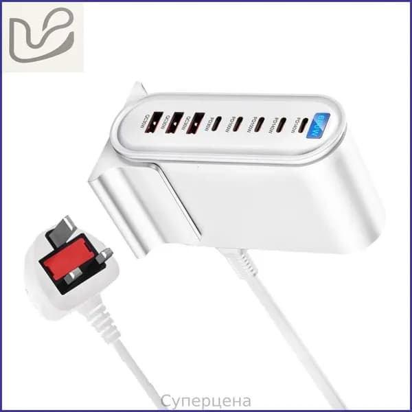 Зарядное устройство 600W 8 портов USB-C PD140W