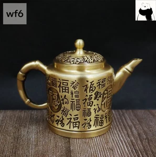 Чайник винтажный коллекционный бронзовый