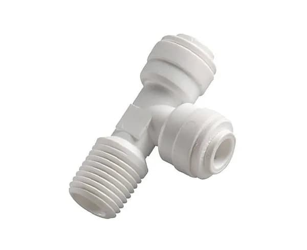 Тройник Т-образный трубка 1/4" - трубка 1/4 - резьба 1/4"