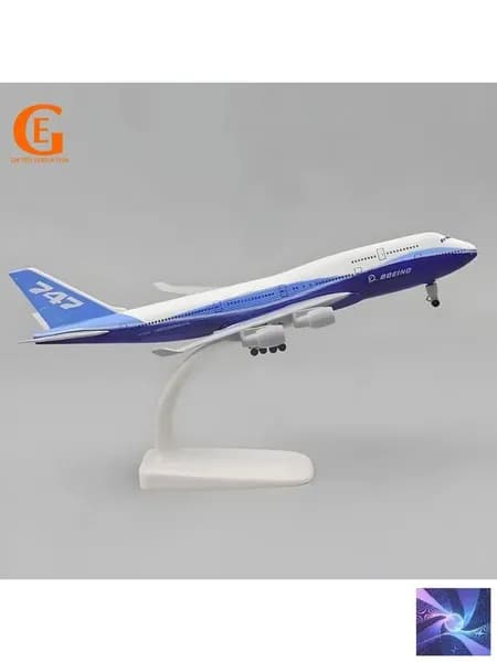 Металлическая Модель Самолета Боинг 747, 20CM С Колесами