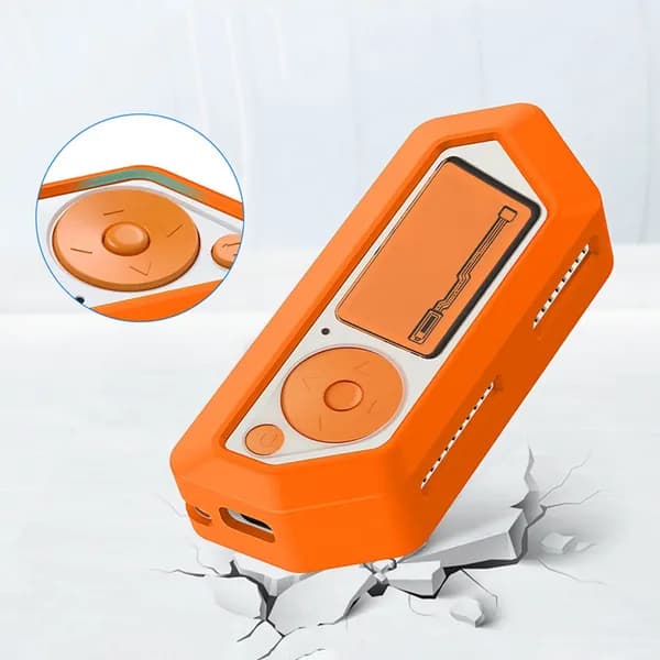 Силиконовый чехол для Flipper Zero, оранжевый, полная защита