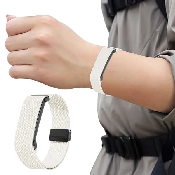 Ремешок для Google Fitbit Air из нейлона с магнитной застёжкой, цвет слоновая кость