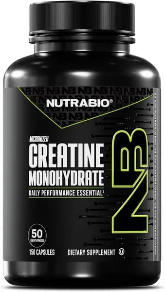 NutraBio Чистый микронизированный креатин моногидрат капсулы, креатин таблетки