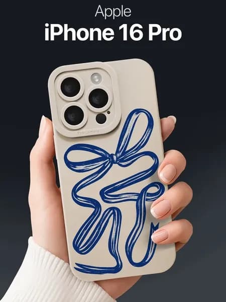 Чехол на iPhone 16 Pro с бантом
