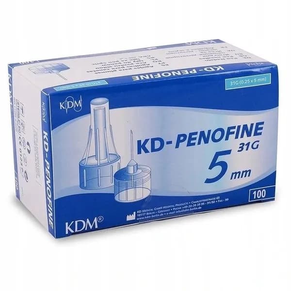 Иглы универсальные для шприц-ручек KD-Penofine ( КД Пенофайн) 31G (0,25 х 5 мм) , 100 игл