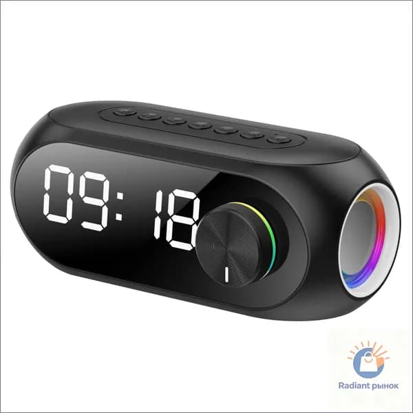 S8 колонка компактная, для интерьера, с часами