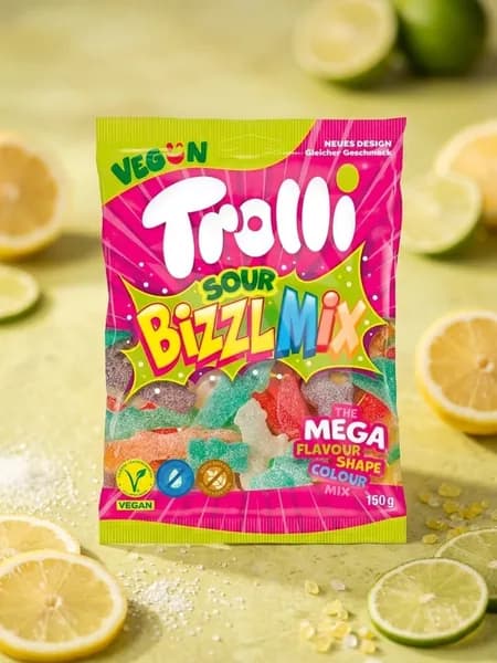 Жевательный мармелад Trolli Bizzl mix Тролли Кислый микс 150 г
